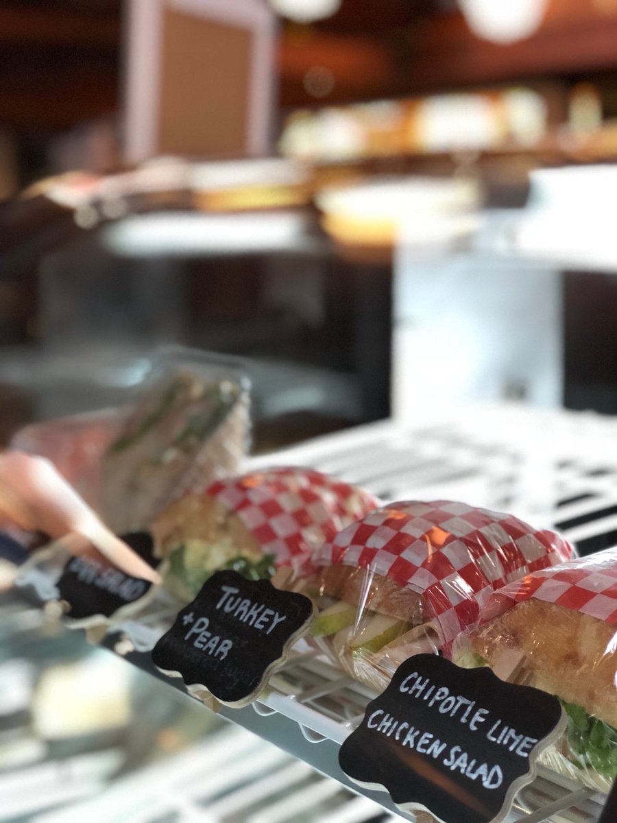 New sandwiches! 
Egg salad
Turkey &amp; pear
Veggie
Chipotle lime chicken salad