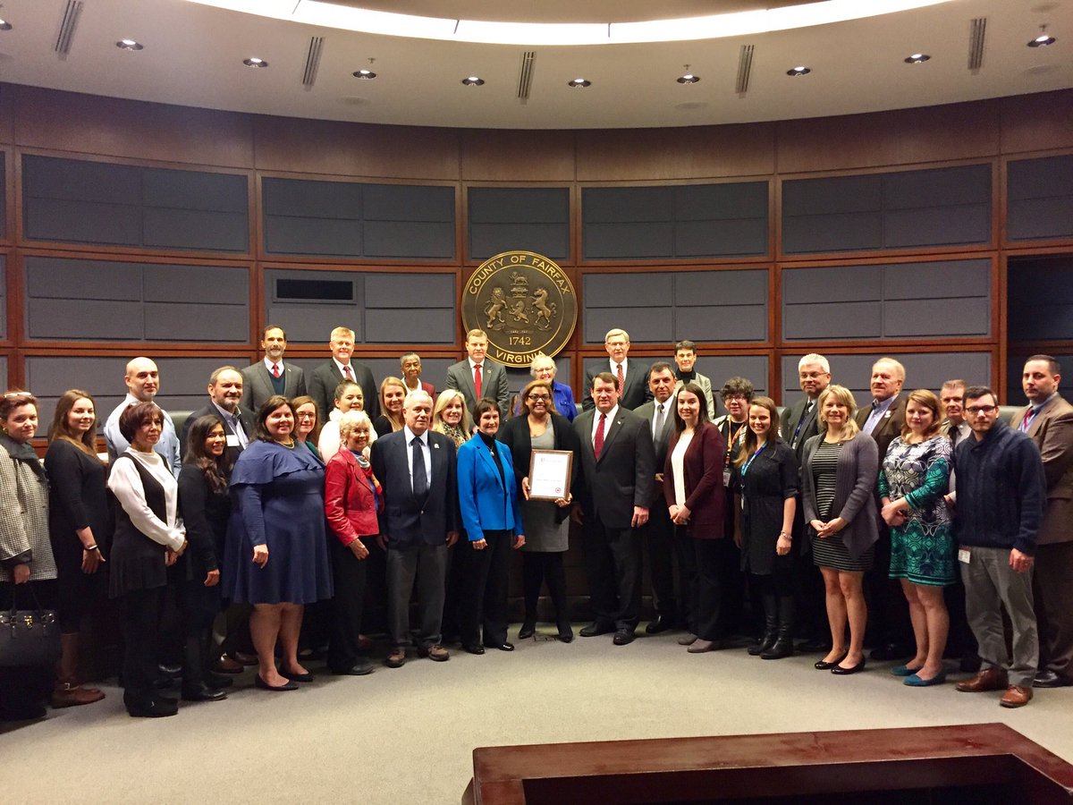 This morning members of our club joined Fairfax County Supervisor <a href="/PatHerrity/">Supervisor Pat Herrity</a>, Just Ask, Trauma &amp; Hope, Youth For Tomorrow, and the Commission for Women as we accepted a proclamation to raise awareness about the growth of #HumanTrafficking in Fairfax County and how to prevent it.