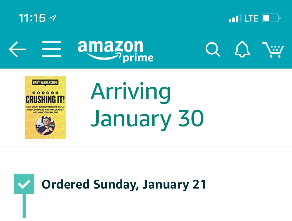 BelCaps's tweet photo. Pre ordered Crushing It by @garyvee https://t.co/TPEzBY9eK4