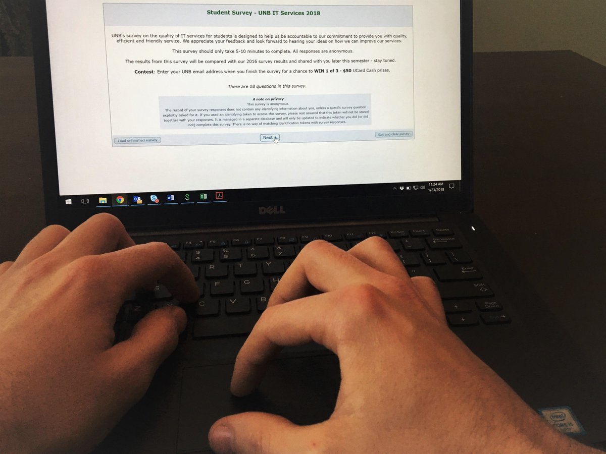 Students - We want your feedback! Take our short survey and let us know what you think of your #UNB IT Services for your chance to win 1 of 3 $50 UCard Cash prizes. go.unb.ca/techsurvey