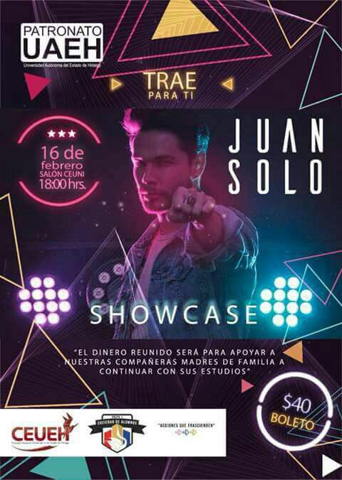 soyjuansolo's tweet photo. 🔥P A C H U C A, H G O.🔥 Este próximo 16 de febrero estoy de Showcase en el Salón CEUNI... Aquí les dejo la info: https://t.co/0JeMDkq2G7