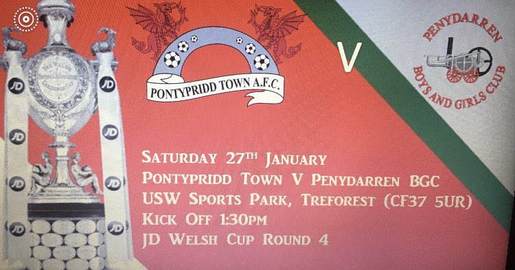 PenydarrenFC's tweet image. ⚫️This Weekend ⚫️
📆Saturday 27th January 
⚽️@PontyTownAFC 
🏟USW Sports Park Treforest 
⏰1:30pm Kick Off
🏆JD Welsh Cup Last 16
Come and show your support in what is the biggest game in the clubs history.
#Uppapen #WeGoAgain