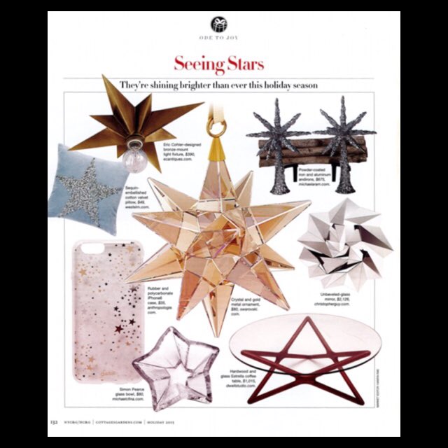 EricCohler's tweet photo. #InThePress: “Seeing Stars” ✨ #EricCohler #lighting collection for @circalighting - @CottagesGardens.
#candg2018 #press #circalighting #designer #mixmaster #starlighting #decor #press #ecd #lightingcollection #design #interiordesign #fixtures #designerlighting https://t.co/QewGW3aBN4