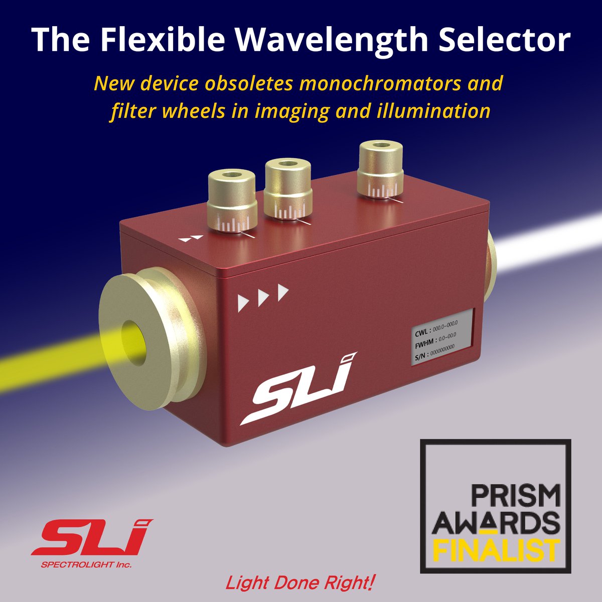SpectrolightInc's tweet photo. Come visit us at SPIE BiOS18 to see our Award Nominated "Flexible Wavelength Selectors"
#PhotonicsPrism #Prism10 #SPIEPhotonicsWest @SPIEtweets #SpectrolightInc #LightDoneRight https://t.co/tYkYO8ZHPK