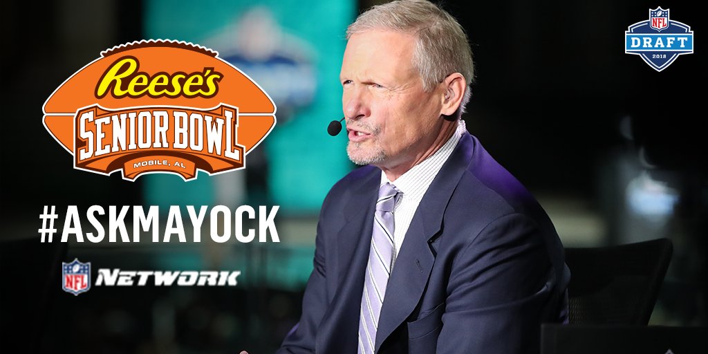 nflnetwork's tweet photo. Send us your Senior Bowl questions using #AskMayock
@MikeMayock might answer your question on air! https://t.co/QdRyc3JLly