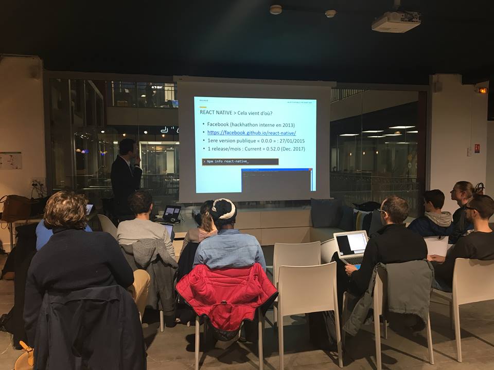 C'est parti pour la #Masterclass #ReactNative ! <a href="/Wetail_2017/">Wetail</a> #Lille #LiveTweet #programming #meetup