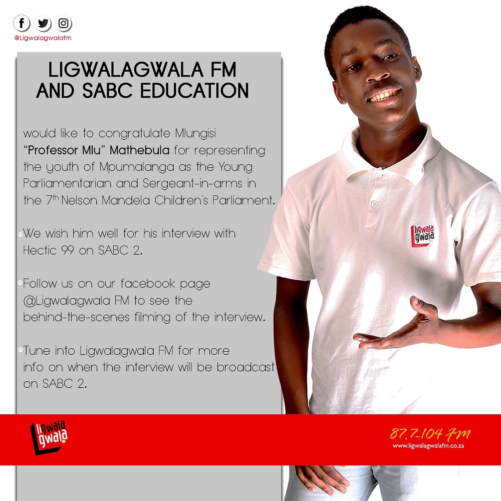 ligwalagwalaFM's tweet photo. Catch #ProfessorMlu @mlu_12 live on the #LigwalagwalaFM Facebook page as we take you through the behind-the-scenes filming of his #hectic9nine feature which will air on @sabc2
Also catch him on #KusileMzansiBreakfastShow on Thursday, 25 January with @realmadumane https://t.co/xNcpUBaao1
