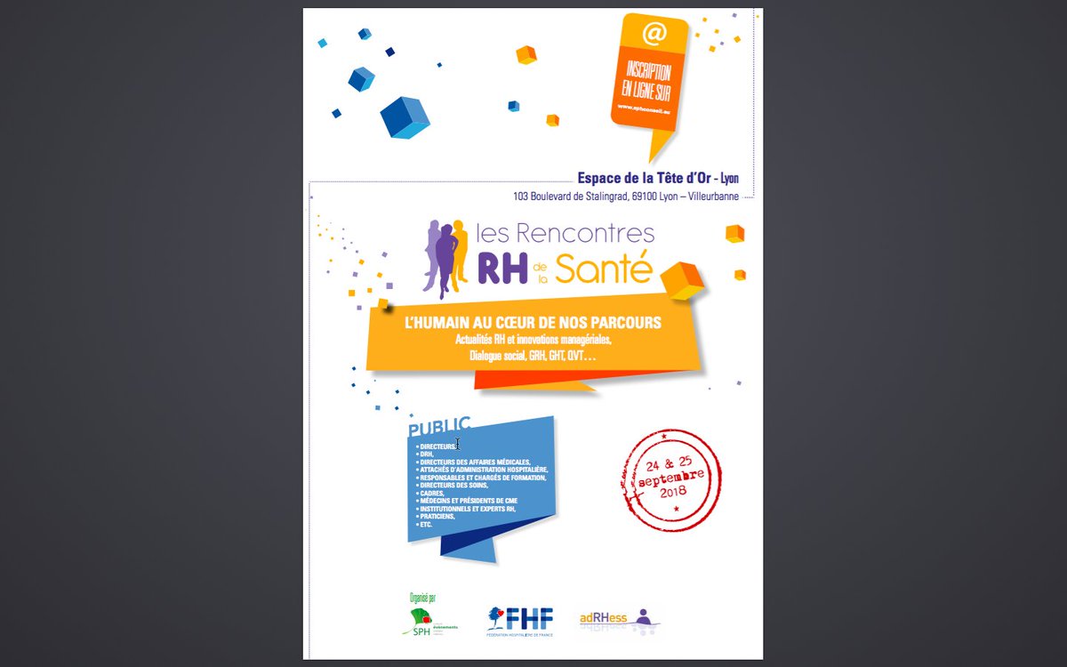 Save the date poor les Rencontres Rh de la Santé : 24 et 25 sept 2018 à Lyon