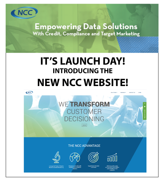 NCCDirect's tweet photo. It's LAUNCH DAY!  Introducing the NEW https://t.co/ToJqXiE6Lc website!
We welcome you to come explore our new site and learn how National Credit Center is helping Dealers transform customer decisioning and more!  Visit https://t.co/qv916Xred9 https://t.co/kOyKmCxq39