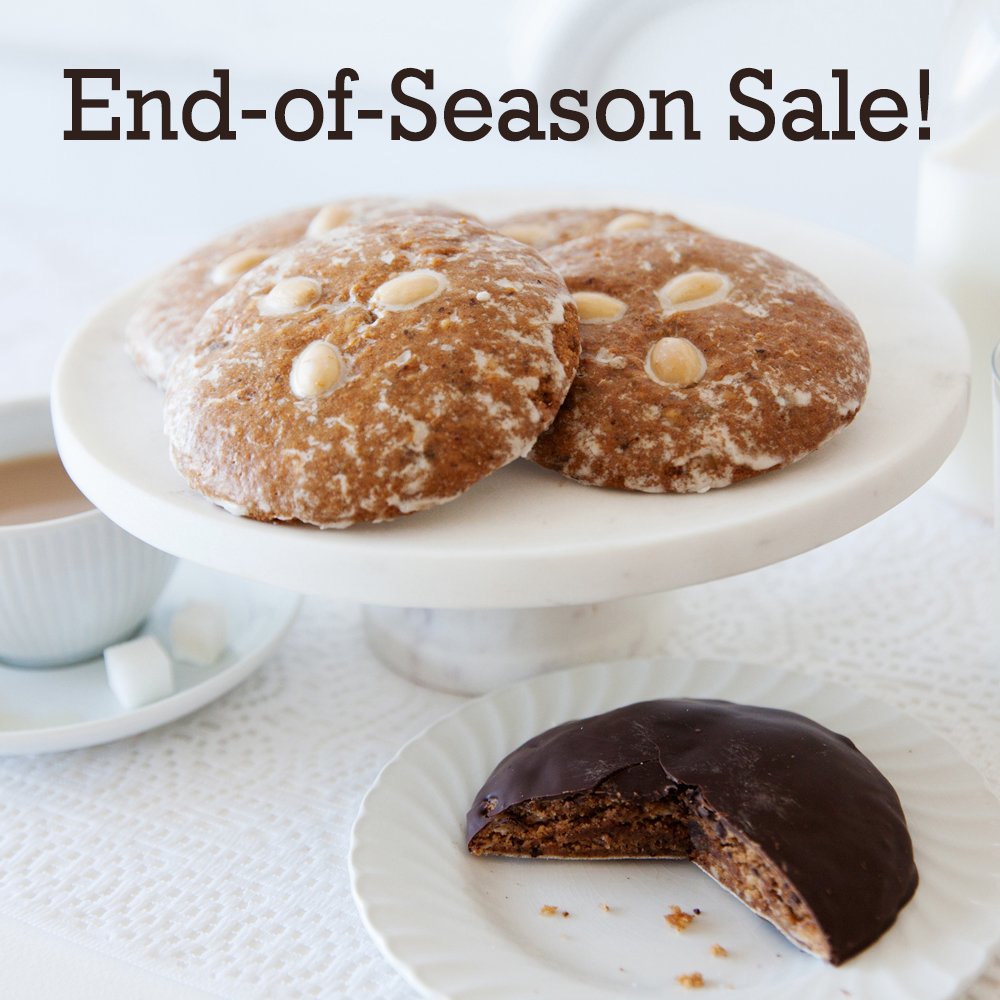 leckerlee's tweet photo. The end of January is approaching, which means lebkuchen season is almost over. We are in our final days of baking...

Fear not,  it's time for our End-of-Season Sale! Stock up on lebkuchen at 25% off with code BYE25, now through Thursday, 1/25. Shop now @ https://t.co/hlO2yLvvyi https://t.co/YYMrVv3muU