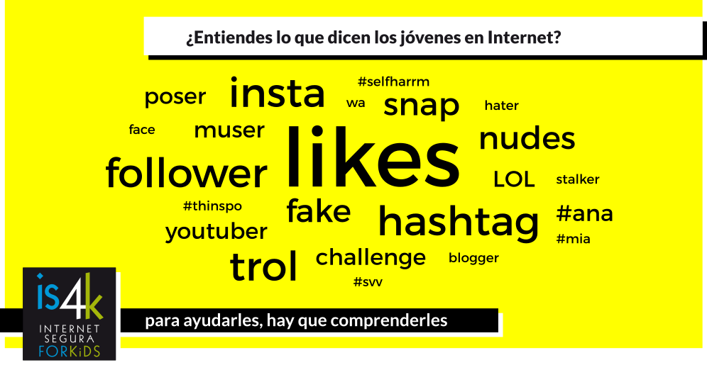is4k's tweet photo. ¿Sabes lo que es trolear, “followers” o “nudes”? Te explicamos el vocabulario de los jóvenes en Internet #blog4kids https://t.co/M8QXfSitkS https://t.co/VExmReh8w0