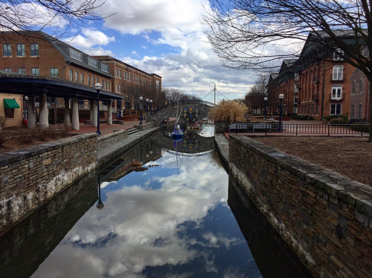 Warm day in #FrederickMD #carrollcreek #carrolcreekpark #downtownfrederick #winter #winter2018