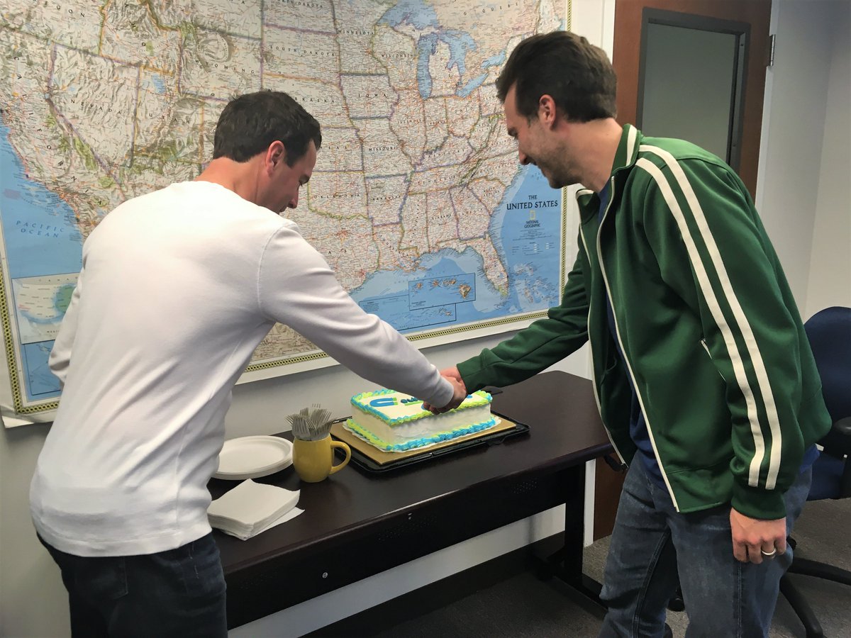 Blue_Magnet's tweet photo. #HappyBirthday to us! Or should we say #felizcumpleaños? Team BMI celebrated day 2 of #11DaysofBMI with a #TacoTuesday feast, complete with margaritas and cake for all. https://t.co/vvynbKl1rd
