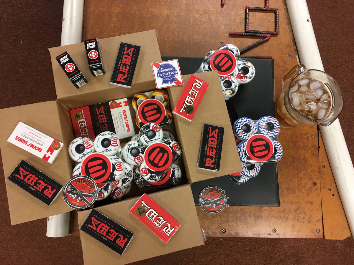 Intuitionskate's tweet photo. 🚛JUST OFF THE TRUCK!📦 Refills on top selling @Chris_Haffey #EulogyWheels, @Bonesbearings, and more! [Iced tea 🍹NFS] #intuitionskateshop #chrishaffey #inlineskating @JeffDalnas @SkateOneCorp https://t.co/2riECIgRxl