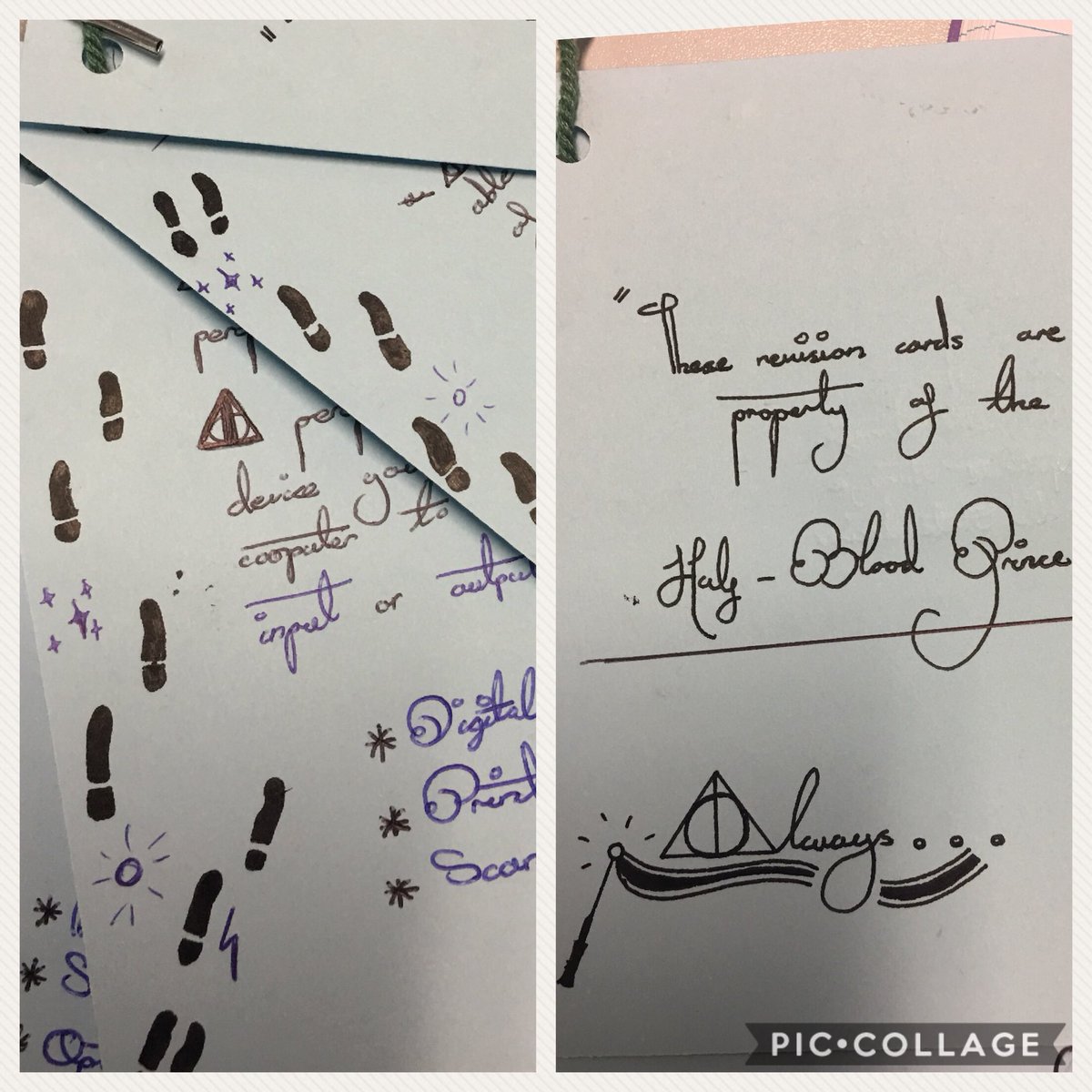 StockgrnTech's tweet photo. Amazing Harry Potter inspired, Computing revision cards made by Kibriya today! #Computing #Computingrevision #HarryPotter #independantwork #stocklandgreenstandard https://t.co/dn4A3WokYG