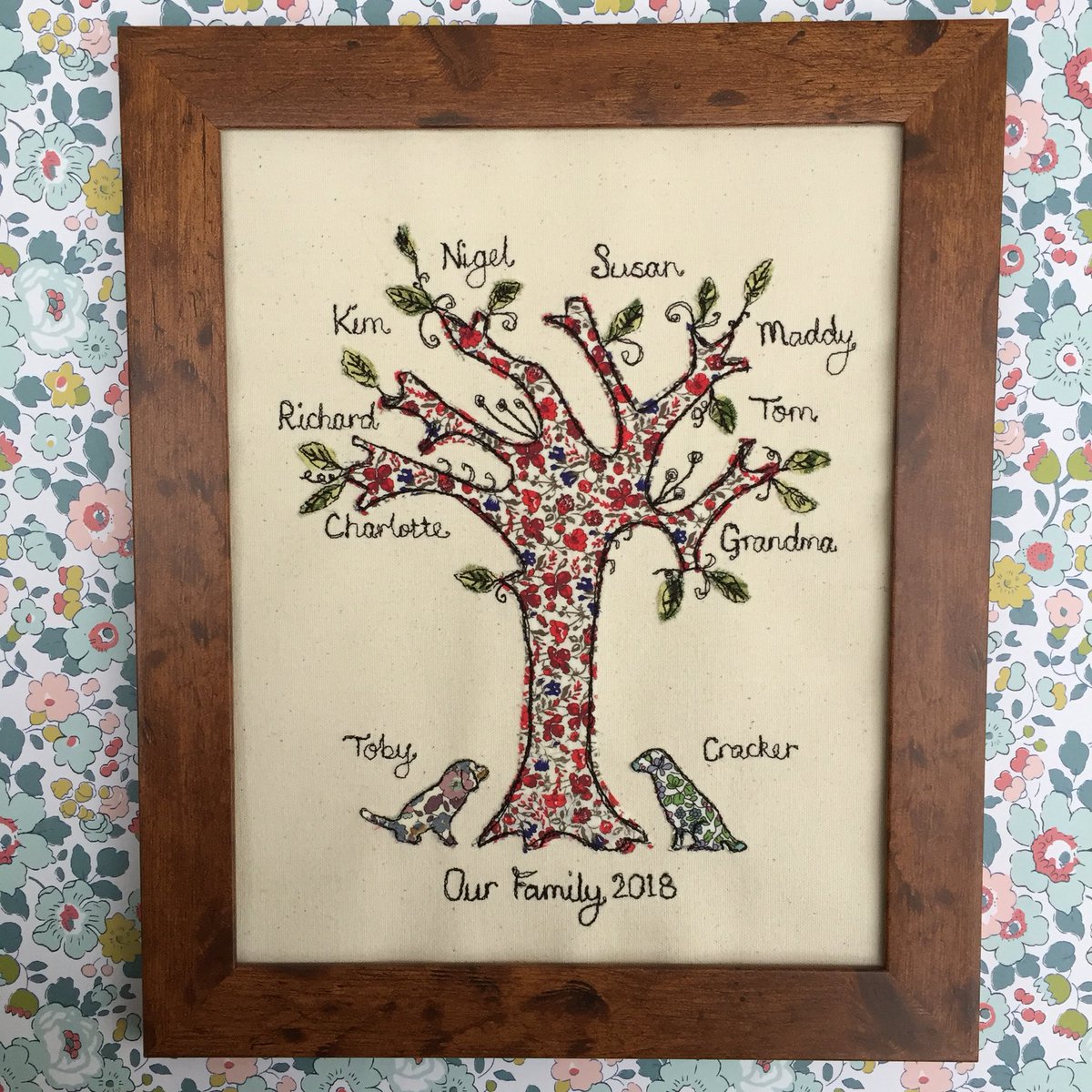 LittleMabel3's tweet photo. Handmade Liberty Print Family Tree. A unique way to celebrate two families joining together in 2018! 
https://t.co/KXKQdmKEex #handmadegift https://t.co/lYutuoEuqc