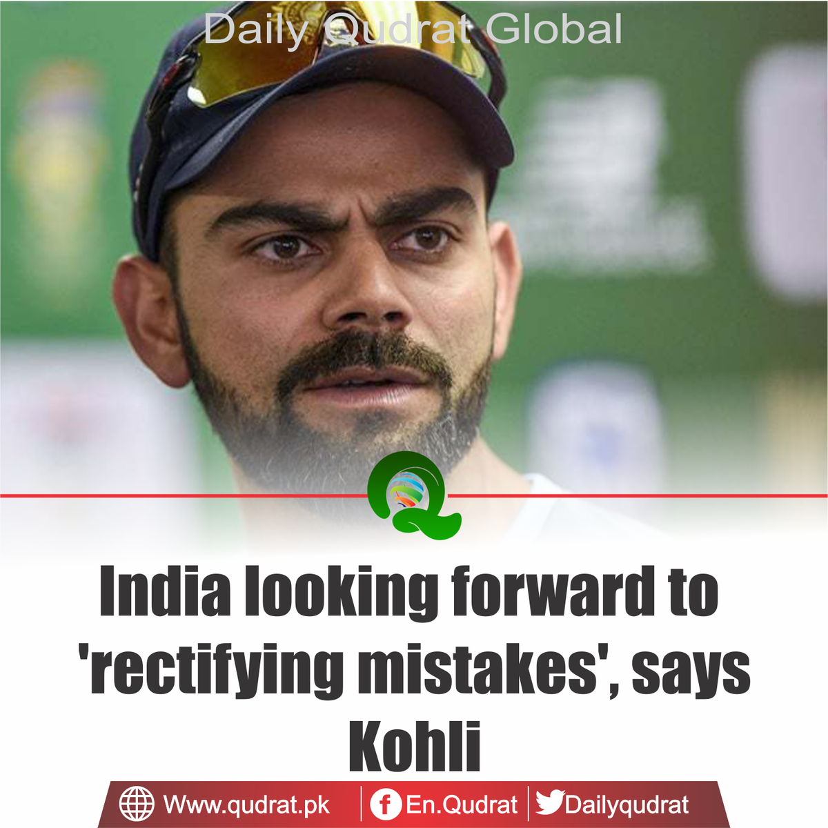 DailyQudrat's tweet image. Read More:qudrat.pk/sports/59477/

#India looking forward to '#rectifying #mistakes', says #Kohli