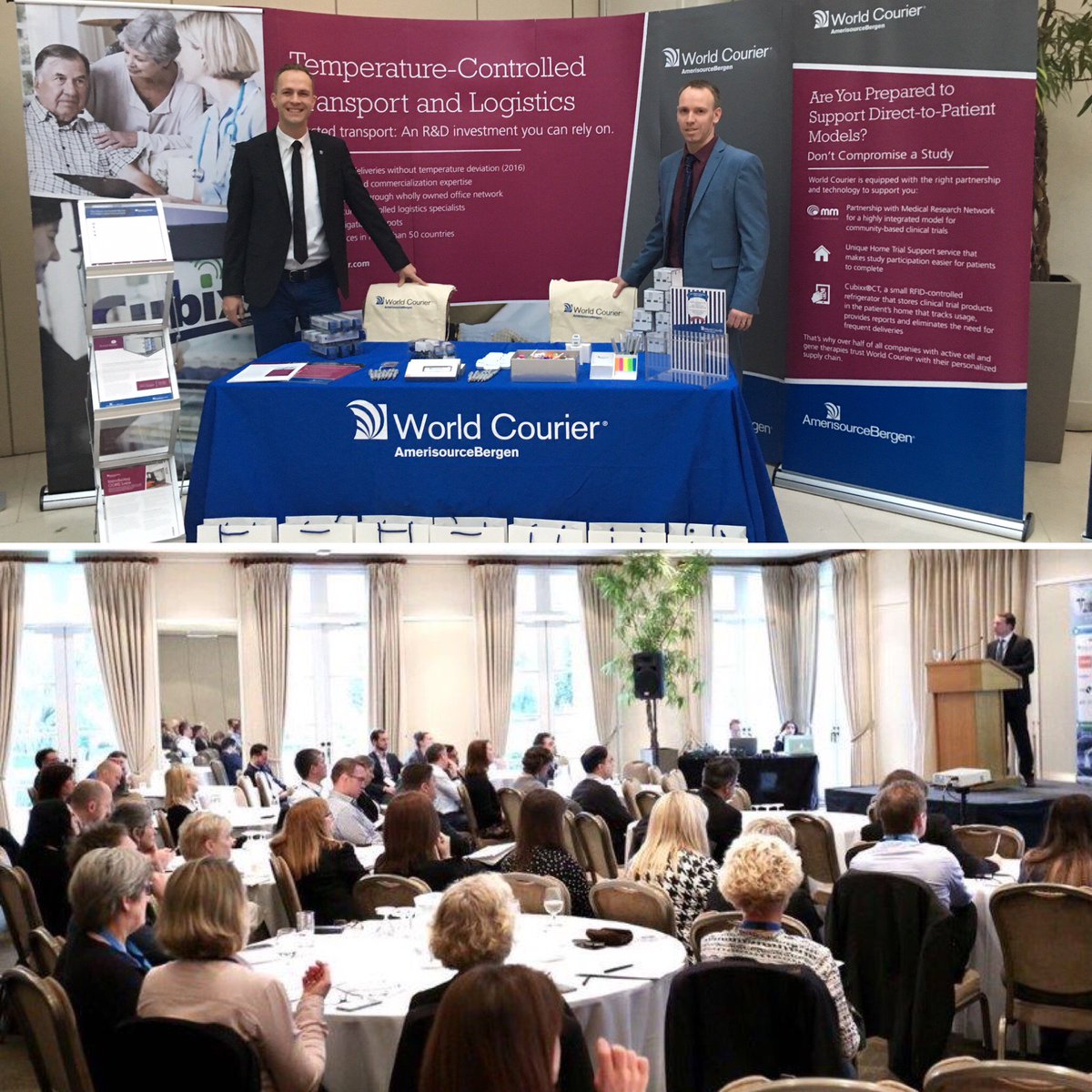Worldcourier's tweet photo. Have you had the opportunity to attend Alan Runacus' presentation about the Direct-to-Patient Model this morning at Clinical Trial Supply Forum in London? We will be there tomorrow too! Meet our team on Booth #5  #CTSForum #DirectToPatient https://t.co/n2LEegqITr https://t.co/maJuyEjDqJ