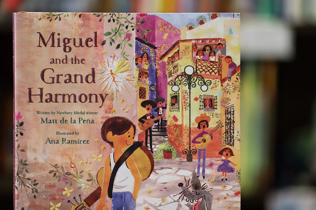 BlueWillowBooks's tweet photo. #Oscarnoms are here! Of course @DisneyPixar's fantastic #Coco received a nom for Animated Feature, but did you know that Newbery winner @mattdelapena and Pixar artist @AnakiRg collaborated on a picture book inspired by the film? Come see it here in the shop! 🌼💀 @DisneyHyperion https://t.co/Svruzv35jN