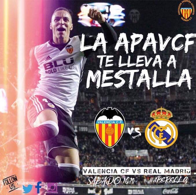 apavcf's tweet photo. ¡La #APAVCF te lleva a Mestalla!

¡Sorteamos 2 entradas 🎟 para el partidazo de #LaLiga entre #ValenciaRealMadrid que se disputará este próximo sábado a las 16:15 en #Mestalla! 

Para participar: 
👉 Haz RT
👉 Sigue a la cuenta de la @apavcf

¡Mucha suerte y amunt!

#AperElls https://t.co/2cflkwAi14