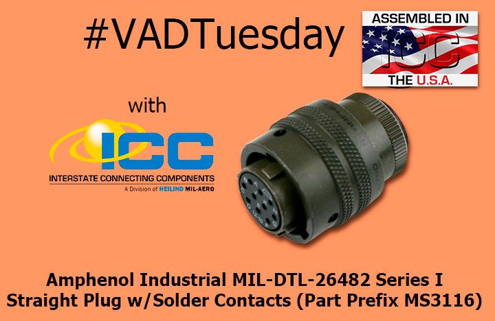 connecticc's tweet photo. This #VADTuesday, we're featuring value-added assembly on @AmphenolAIO's 26482 I Straight Plug w/Solder Contacts (MS3116*). https://t.co/uuL88pUqoN