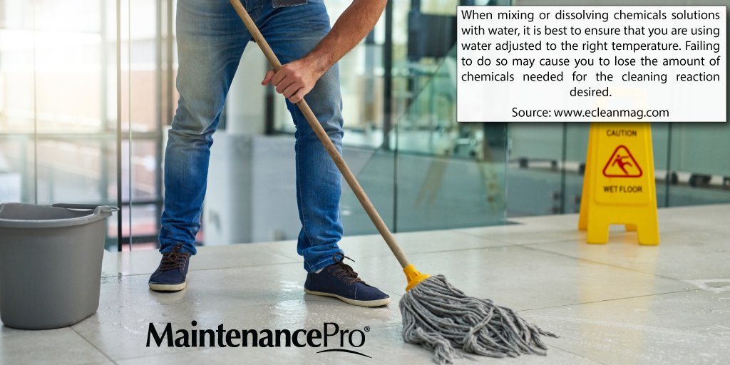 MaintenancePro_'s tweet image. #TuesdayTip: Ensure your #cleaning chemicals properly dissolve by using warm, tepid water. bit.ly/2E1xsQr