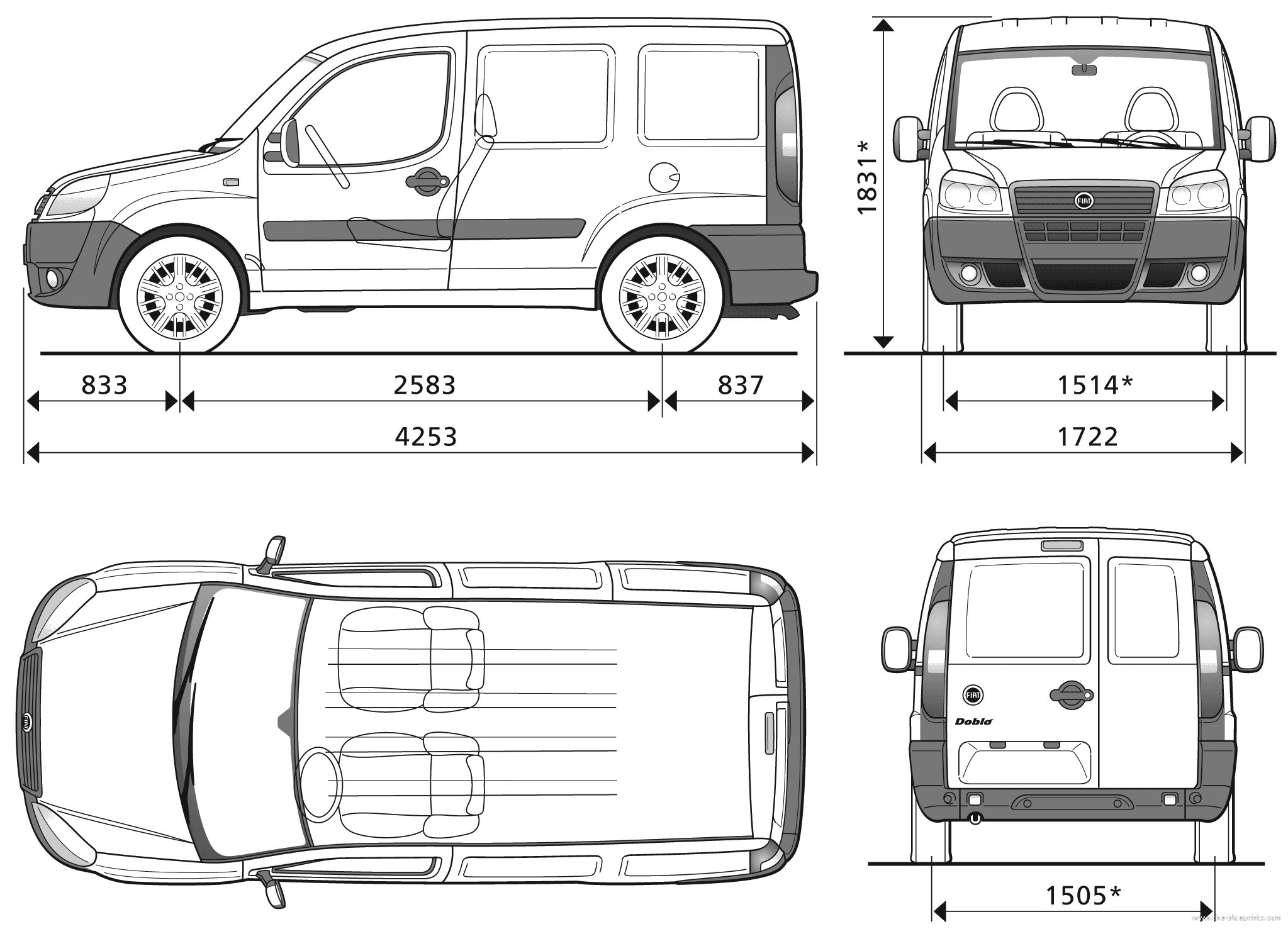 Fiat Doblo 2009 Blueprint