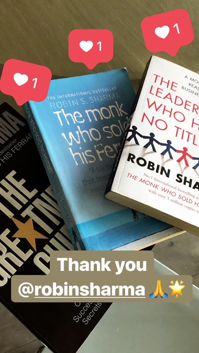 Thank you <a href="/RobinSharma/">Robin Sharma</a> 🙏🌟