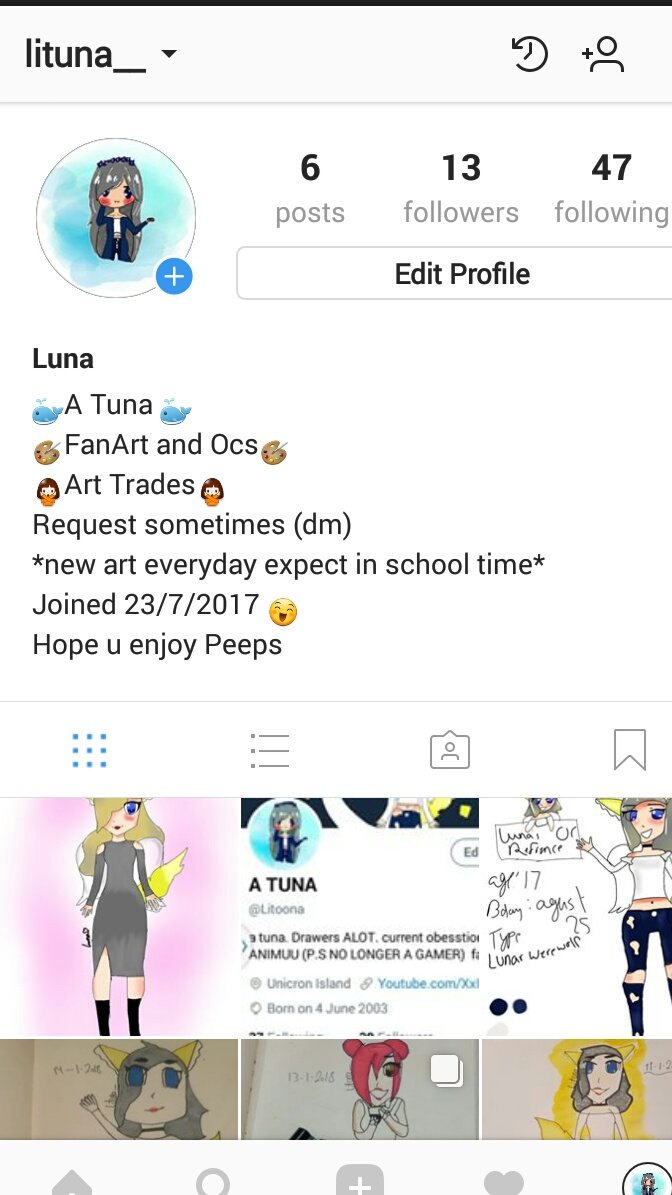 Litoona's tweet image. Wait Did u know i have an instagram account? If u didnt Then i actually do! its art people 😂😂 (self promotion)