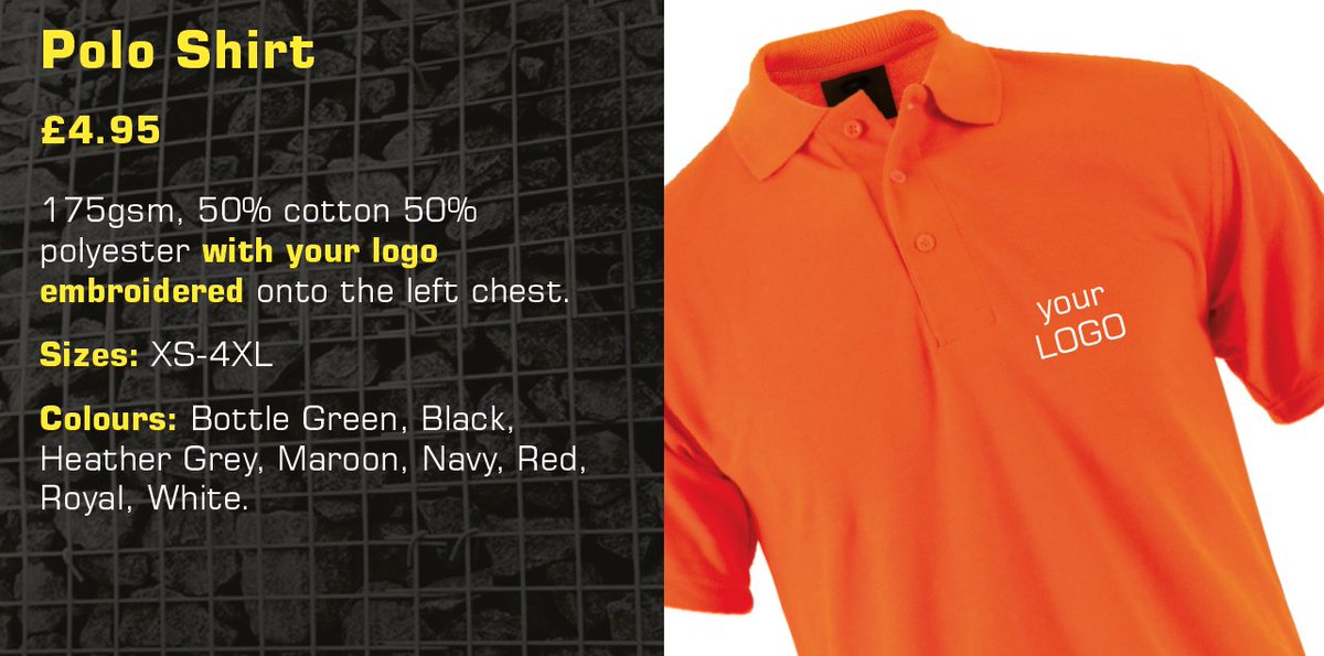 whitecube100's tweet photo. Quality polo shirts embroidered or printed with your logo!! 
#logo #workwear #embroidery #quality #transfer #heattransfer https://t.co/Pk0FLayYdm