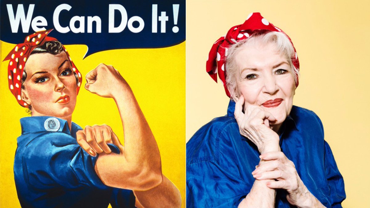 TODAYshow's tweet photo. Naomi Parker Fraley, the real-life Rosie the Riveter, dies at 96 https://t.co/rBekfLuzXm https://t.co/ZloMdOIkW8