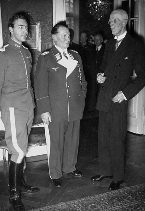 Fascinating Historical Picture of Hermann Goering with Gustav V on 2/15/1939 