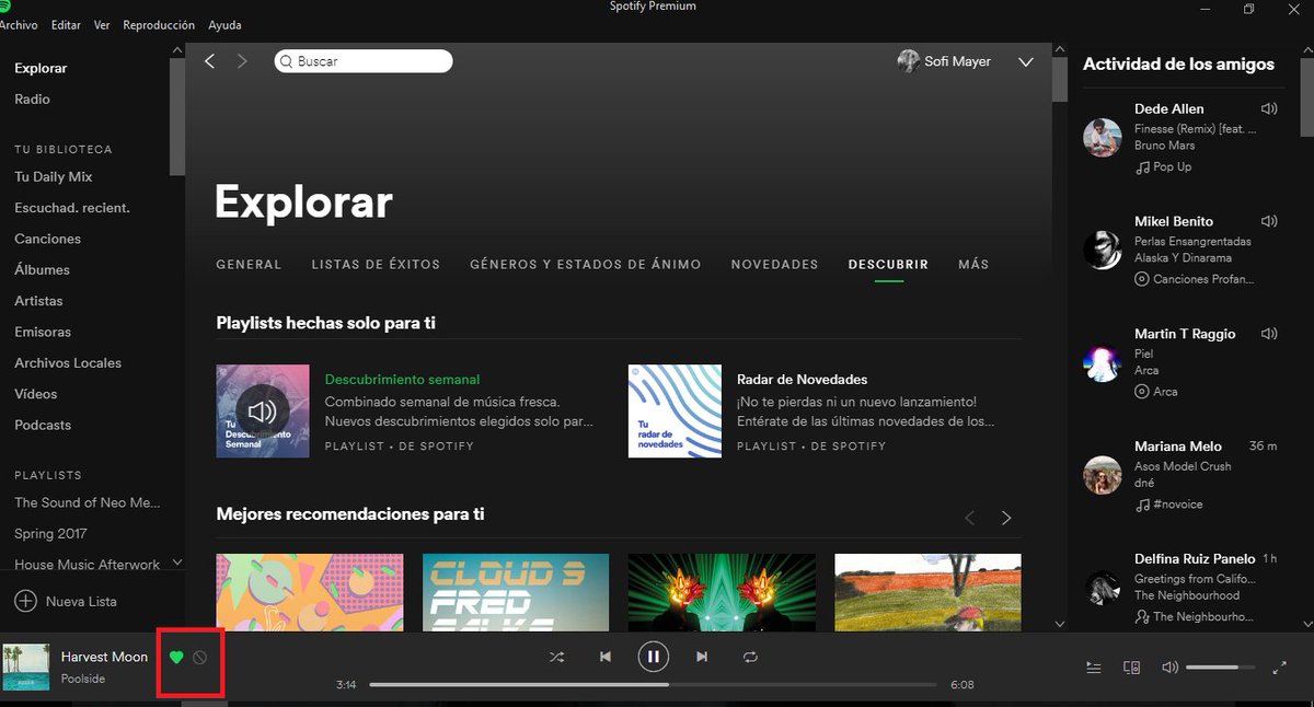sofimayer's tweet photo. Spotify se suma al Me gusta ❤️ https://t.co/kIze6bPKjl