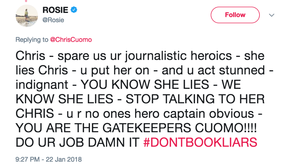 Rosie O'Donnell torches CNN's Cuomo over interview with Kellyanne Conway: "DO UR JOB DAMN IT" hill.cm/SRy2BBF