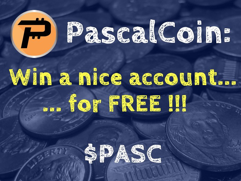 Do you want to win $PASC nice account 812-53 for free?

Just RT and FOLLOW!
PascalCoin.org

#WinPASA #PascalCoin #BitCoin $PASA