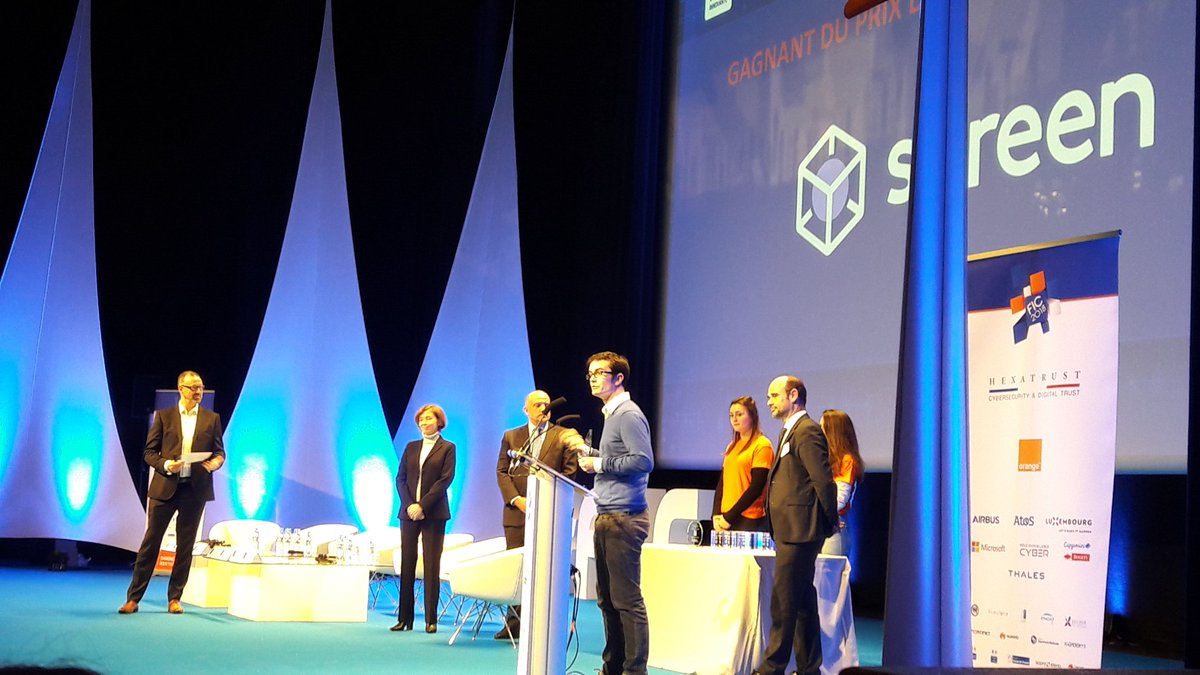 JoelleCottenye's tweet photo. La Ministre des Armées @florence_parly a remis les prix de la #PME innovante à #SQREEN et #ALSID ainsi que les prix du livre #Cyber2018 #FIC2018 Les entreprises françaises prennent tte leur place dans la #cybersécurité Un secteur d'avenir, créateur d' #Emplois pour @lenord https://t.co/IA1yLdgtz2