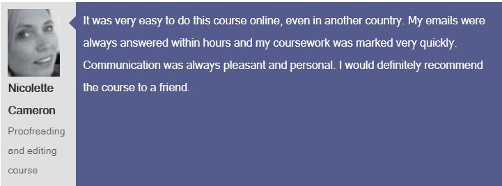 CollegeMediaPub's tweet photo. "My emails were always answered within hours". You can read plenty more reviews from our satisfied #proofreading and #editing #course learners, here: https://t.co/9ix2JrMYew #learnonline #reviews #onlineCollege #LearnProofreading https://t.co/T39uFErK4Y