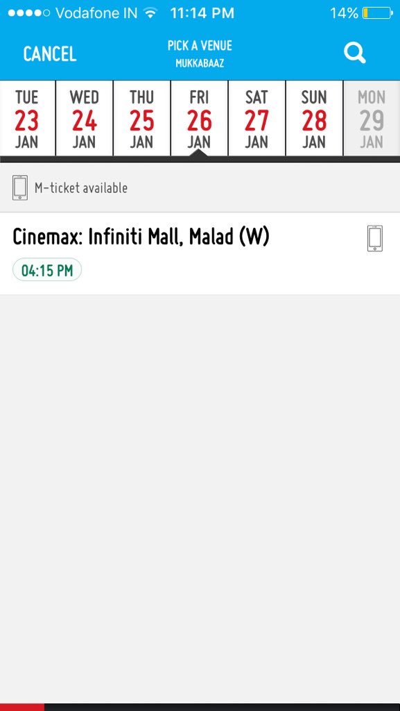 vineetkumar_s's tweet photo. BookMyShow is showing big number of screens for #Mukkabaaz from 25th onwards. See the screenshots. Kripya kuch karen. π
@ErosNow @cypplOfficial @FuhSePhantom @anuragkashyap72 @aanandlrai
#realknockout π https://t.co/6w0Gho1oT3