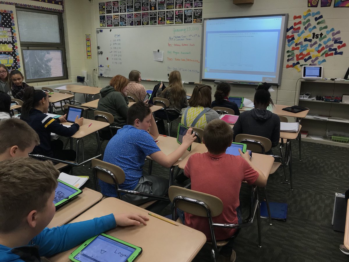 MrsEJoseph's tweet photo. Thanks @JKerk_14 for teaching us about Pear Deck on Saturday! I tried it with my classes today to plot points on a coordinate plane and to identify polygons! Love it!! #ycsPD #YCSDigitalPlayground https://t.co/enNNBHMY2A