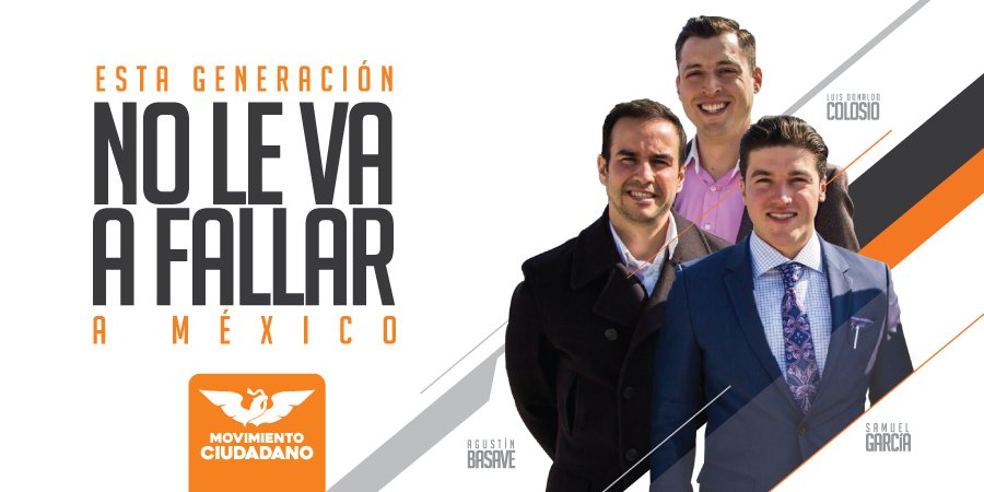 México necesita jóvenes dispuestos a dar todo de sí para correr a los malos políticos y recuperar la grandeza de México. <a href="/colosioriojas/">Donaldo Colosio</a>, <a href="/AgustinBasave/">Agustín Basave A.</a> y <a href="/samuel_garcias/">Samuel García</a> darán la batalla hasta lograrlo.