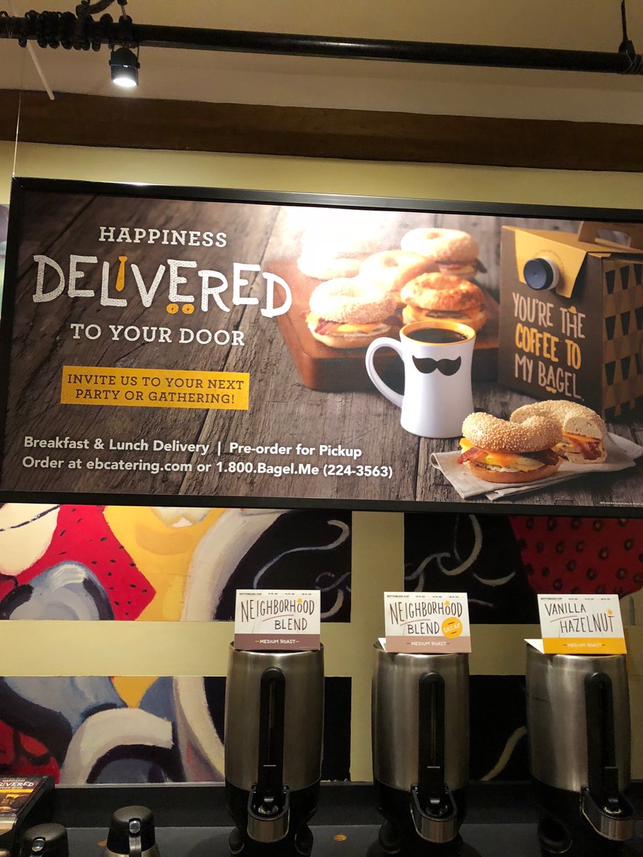 LehtoX's tweet photo. Happiness delivered in a bagel.#EinsteinBagels https://t.co/SkHf0tuauu