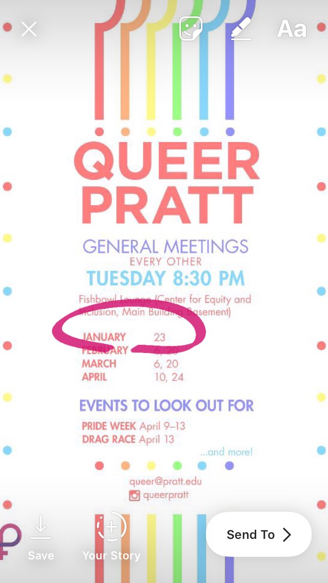 QueerPratt's tweet photo. Our first meeting is tonight! 8:30pm in the Fishbowl/CEI!! We'll be doing introductions and playing Exquisite Corpse! https://t.co/egcZ15Z4bs