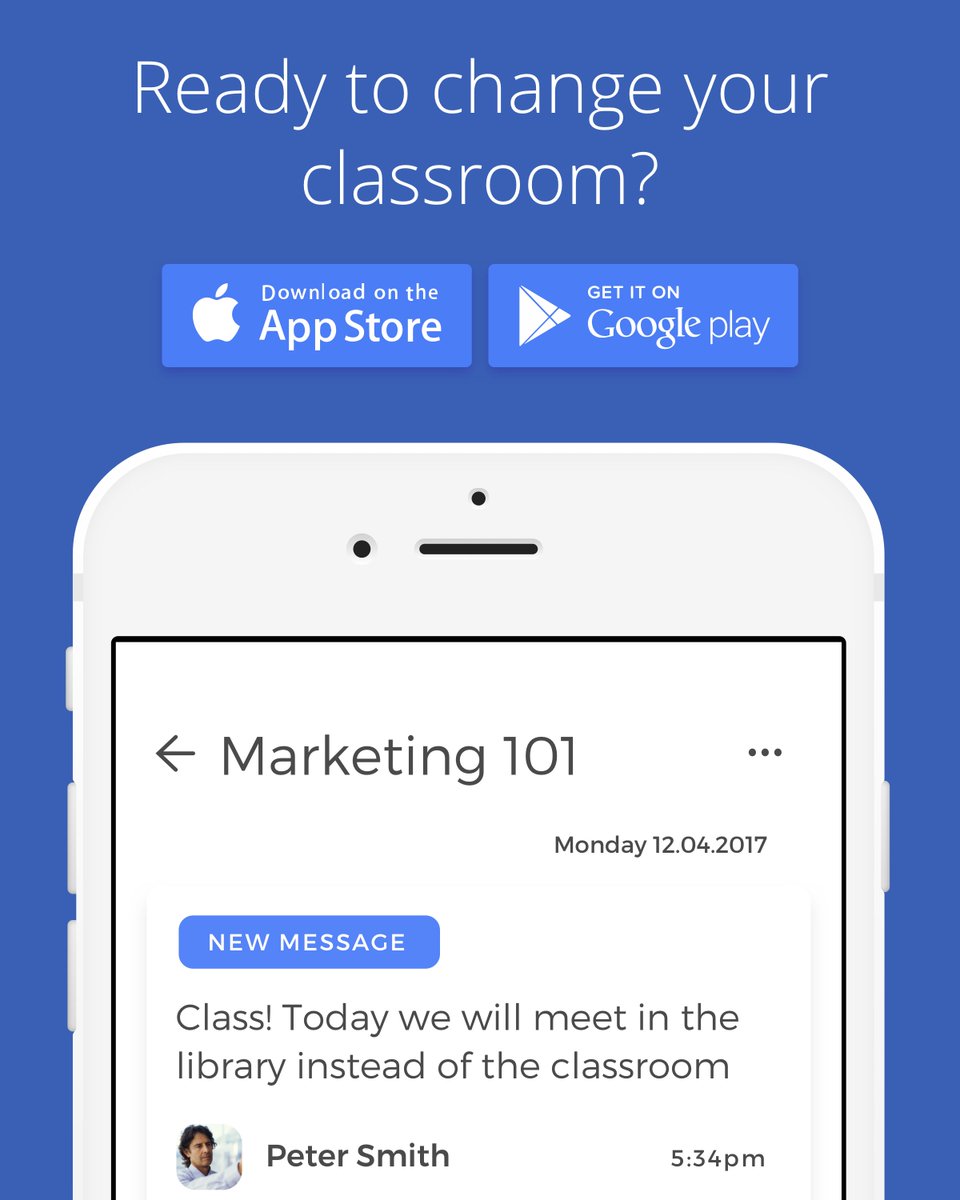 classuite's tweet image. Today we are releasing a new version of our product: Classuite Workspaces. 

A simpler way to notify your students and share class resources. 

Visit classuite.com to learn more and download our beta version on the Android or iOS store
