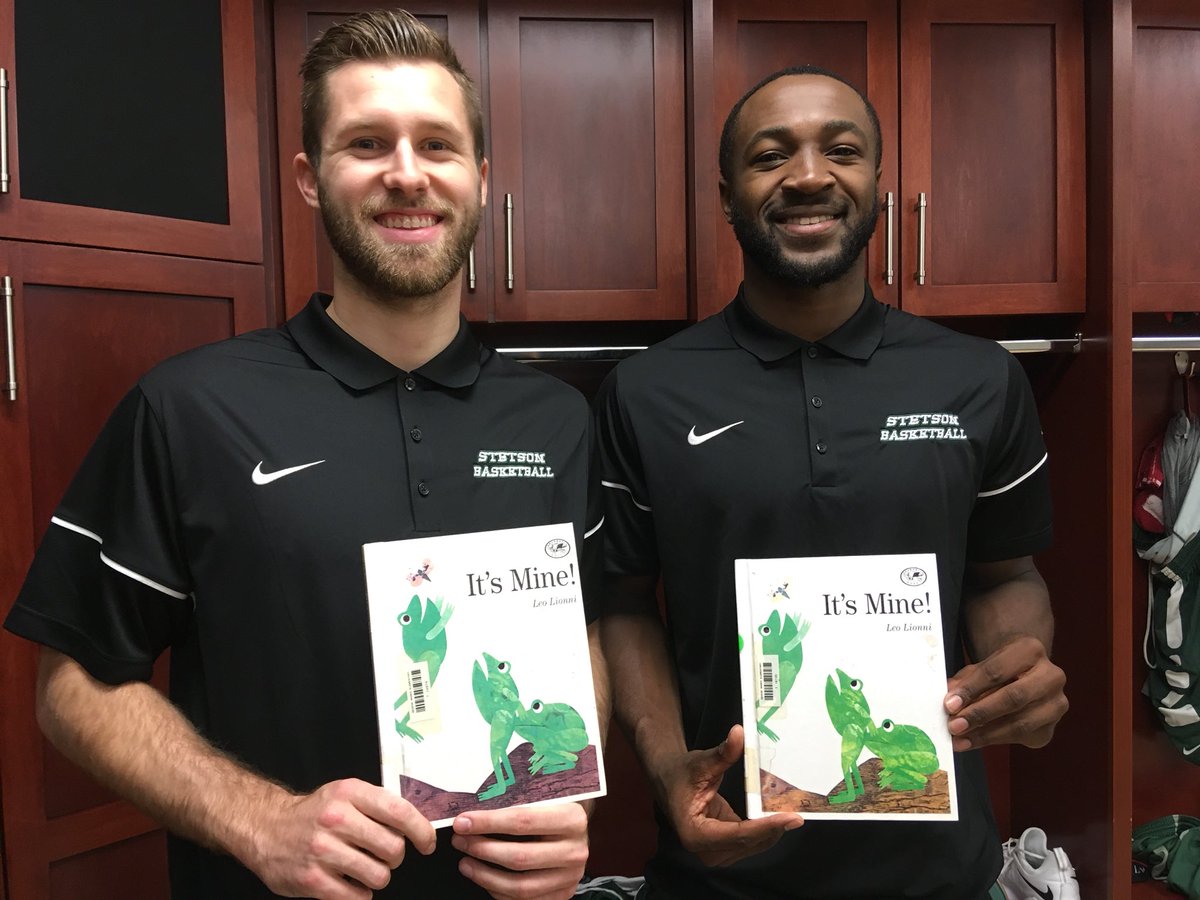 MediaGME's tweet photo. We’re so excited for our upcoming guest readers! Thanks, @Luke_Doyle33 and @BjGlasford3 #stetsonmbb #CLW2018 https://t.co/gowd4TUjaM