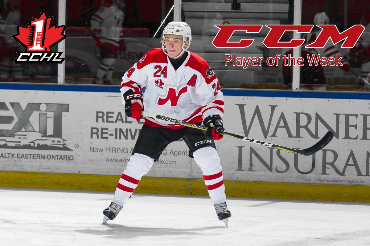 TheCCHL's tweet photo. Release | The Central Canada Hockey League is proud to announce that '98 @Nepeanraiders FWD @BelisleAntoine has been named the Week 19 CCM Player of the Week! 

Read | https://t.co/tzC9fvxavk https://t.co/OGnpRp2827