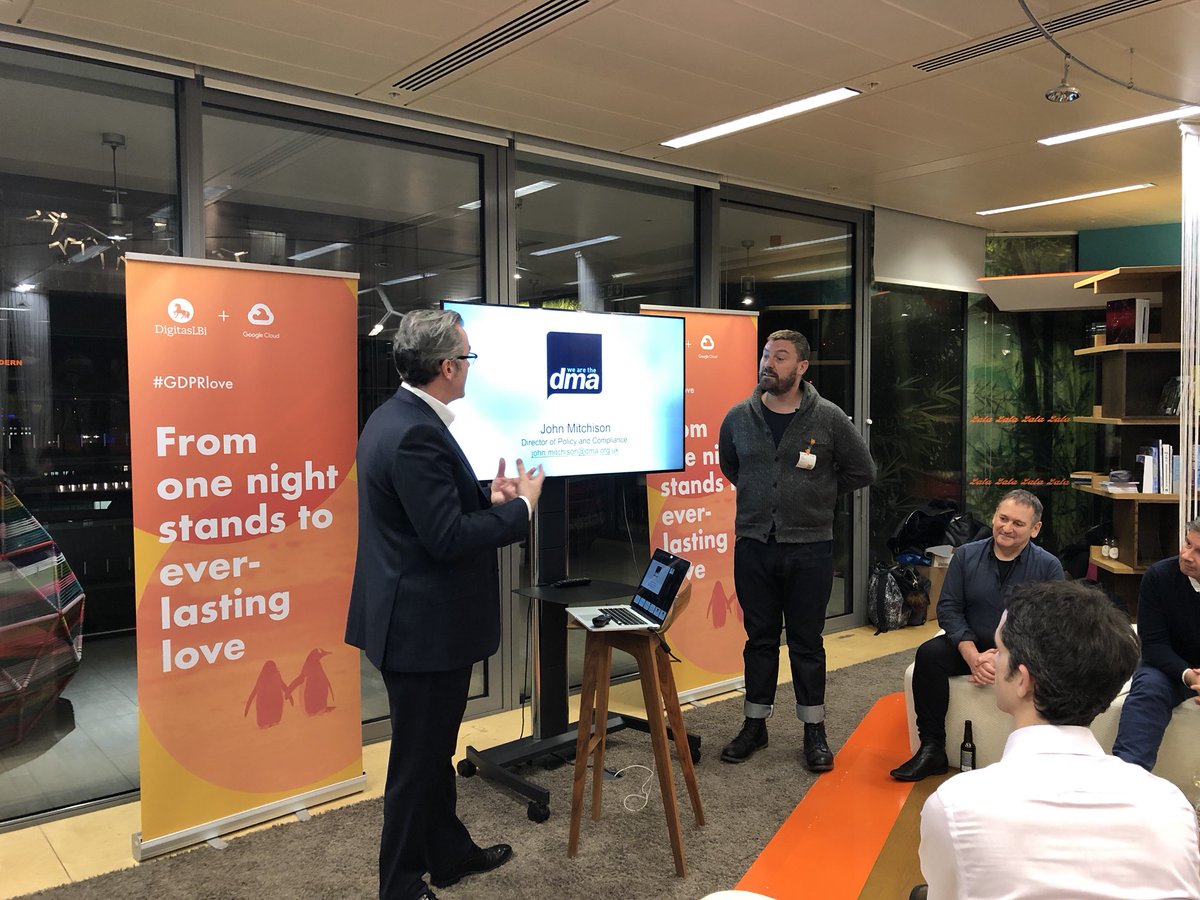 hattie_hattie's tweet photo. Discussing how compliance and creativity must to work together to build value for consumers #GDPRlove @albionics @DigitasLBi_UK @googlecloud @DMA_UK https://t.co/SY4LuMHA2Q