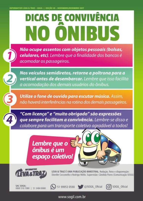 SOGIL_Oficial's tweet photo. Dicas de convivência no #ônibus. 😉☺️😍😁 #LevaeTraz - Edição nº 45 #SOGIL #EspaçoColetivo #ClienteSOGIL #UseFoneDeOuvido #MuitoObrigado https://t.co/A8W4zFxO18