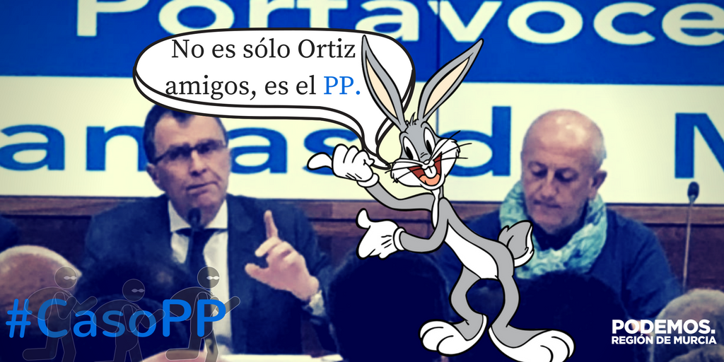 podemosmurcia's tweet photo. ÚLTIMA HORA‼️Roque Ortiz dimite, pero recordad, como dice el conejo Bugs Bunny 👇
Es el #CasoPP 
https://t.co/2vtxGsMDJl … … https://t.co/obvnh5JHs1