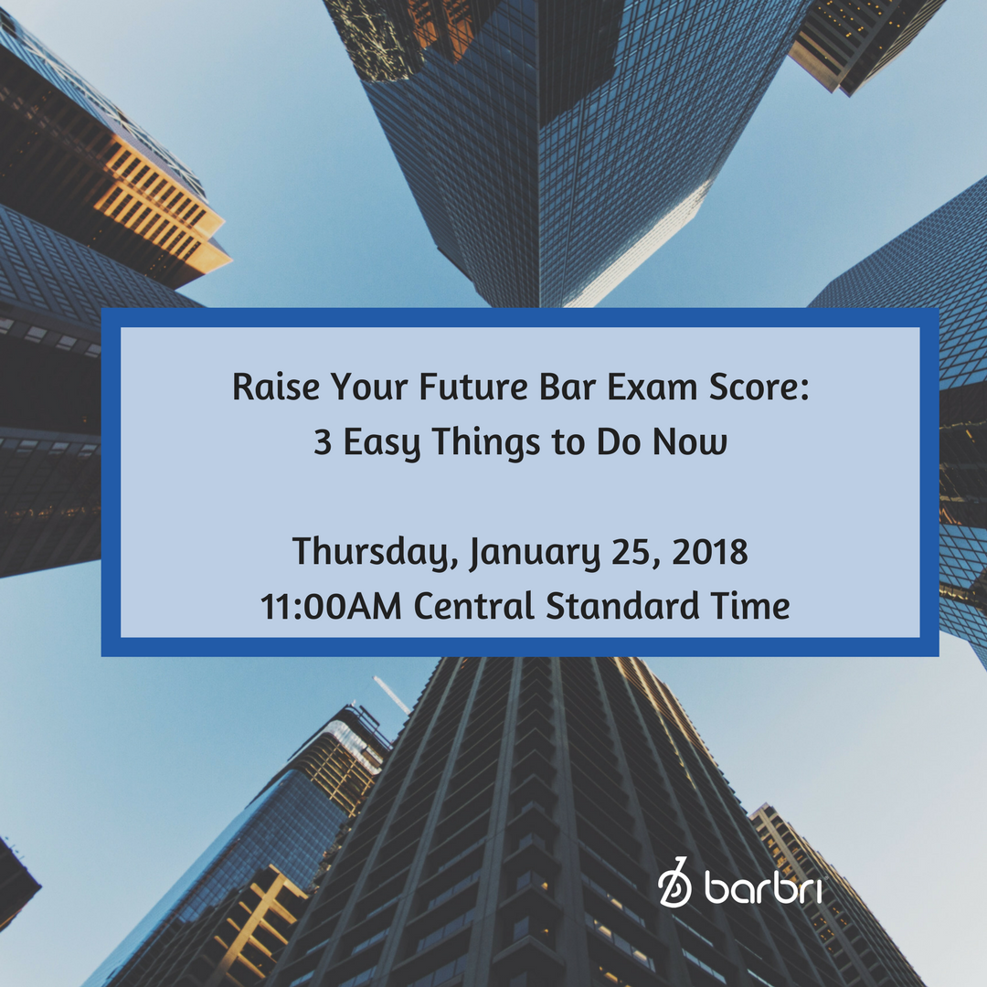 barbri's tweet photo. #3L? Don't miss this Webinar! Raise Your Future Bar Exam Score | Thursday, Jan 25 at 11am CST. https://t.co/4scPAIo26K #GoBARBRI #OwnTheBar #BarPrep #3Llife https://t.co/qnaNsphGbP