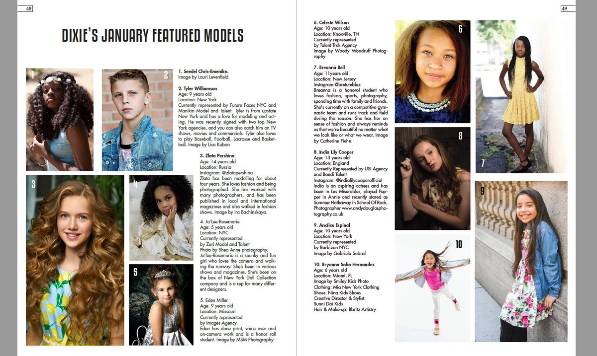 celestekwilson's tweet photo. Thanks so much to #DixieMagazine for including me as a featured #model in their January 2018 edition. #ChildModel #ChildActor #actorslife #Modeling #lovinglife https://t.co/S410C2dB6K